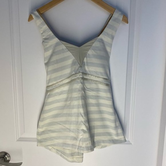lululemon athletica Tops - LULULEMON Action Tank V-neck mesh striped